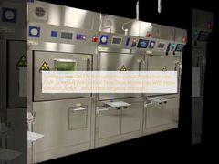 الخلية الساخنة للخلية الساخنة لخط إنتاج الأدوية الإشعاعية مع معايير GMP مع مراقبة الجرعة في الوقت الحقيقي مع تصفية هيبا